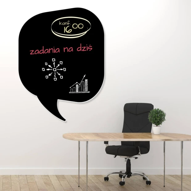 Chalkboard magnetic memo board 166 - Office setup with light-colored walls and modern furniture.