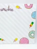 Unicorn dry-erase board for kids 525 - Features colorful ice creams and donuts on a white background.