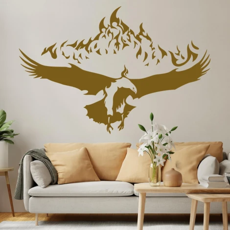 Eagle in a dynamic pose, perfect for a modern living room, adds character and bold style to any space.