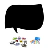 Magnetic chalkboard Menu 405 - Graphic design. Black speech bubble shape with colorful magnets.