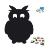 Chalkboard magnetic board for kids, owl design with big eyes, rounded shape, and short ears.