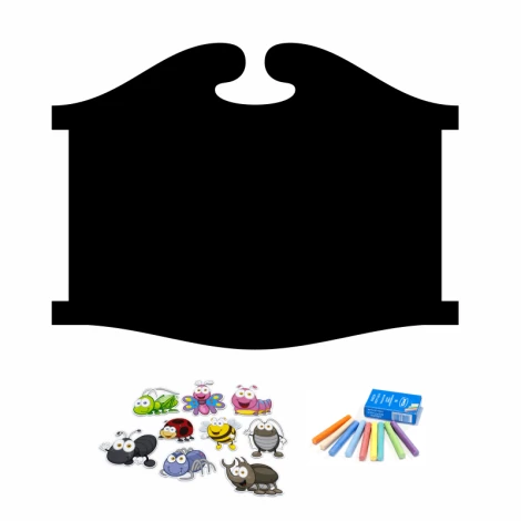 Chalkboard menu board for bars and restaurants, 125 - Black design with rounded edges.