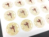 Custom printed self-adhesive label - Graphic design. Round labels featuring a karate silhouette and text.