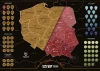 Scratch-off map of Poland VIP - Graphic design. Map divided into two areas with icons and a legend.