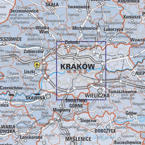 Magnetic dry-erase administrative map of Poland featuring outlines and cities.