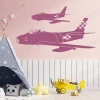 Colorful airplane painting template 01, perfect for a child\'s room, adding a cheerful atmosphere.