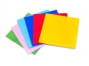 Electrostatic self-adhesive dry-erase sticky notes - Graphic design with simple, colorful squares in various shades.