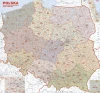 Magnetic dry-erase board of Polish postal codes - Graphic design. Map of Poland divided by postal codes.
