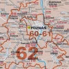 Magnetic dry-erase board of Polish postal codes - Graphic design with clear city boundaries and codes.