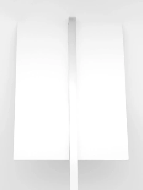 Aluminum post for signs - Graphic design. Simple rectangular board on a white background.