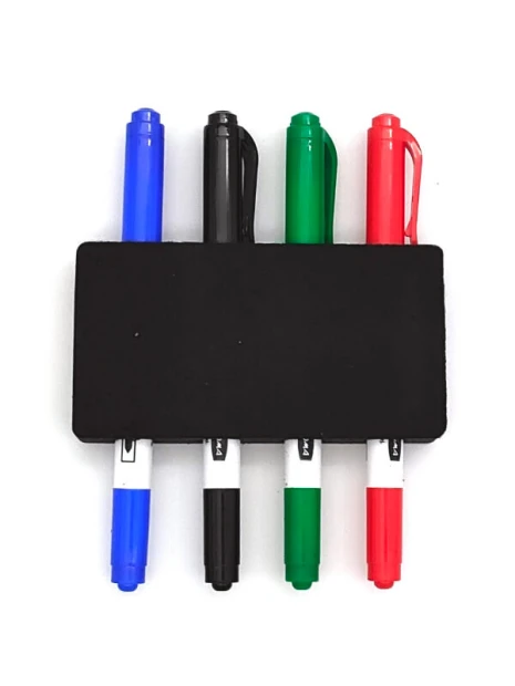 Sponge and holder for markers/pens. Reusable adhesive for easy sticking and removing - Graphic design. Simple.