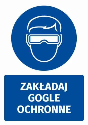 Mandatory Safety Sign Information Sticker Wear Protective Goggles