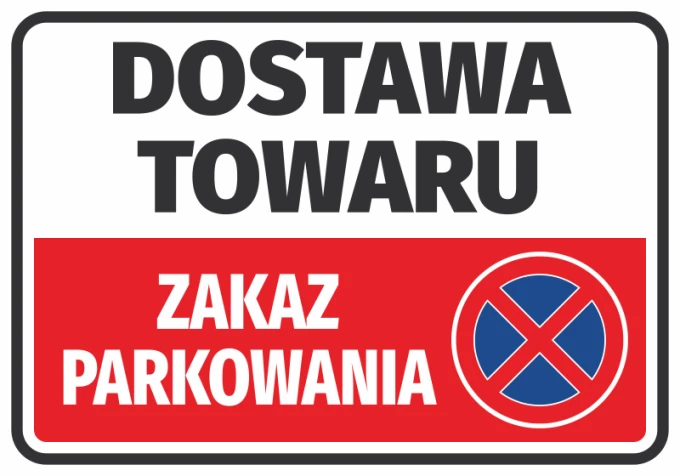Information Sticker Delivery Of Goods No Parking