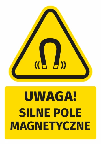 Warning Sign, Safety Information Sticker Attention! Strong Magnetic Field