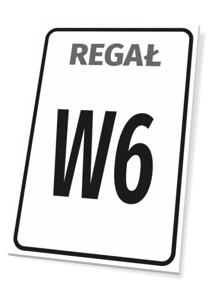 Shelf label sign - Graphic design. Simple style with black letters on a white background.
