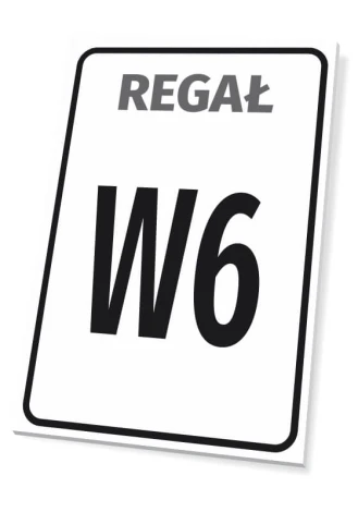 Shelf label sign - Graphic design. Simple style with black letters on a white background.