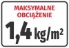 Sticker Maximum Load with a weight entry field - Graphic design. Red text on a white background, large number.
