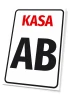 Information sign for cash registers - Graphic design. Simple sign with KASA in red color.