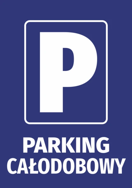 24/7 Parking Sticker - Simple design with a large letter P and the text 24/7 PARKING.