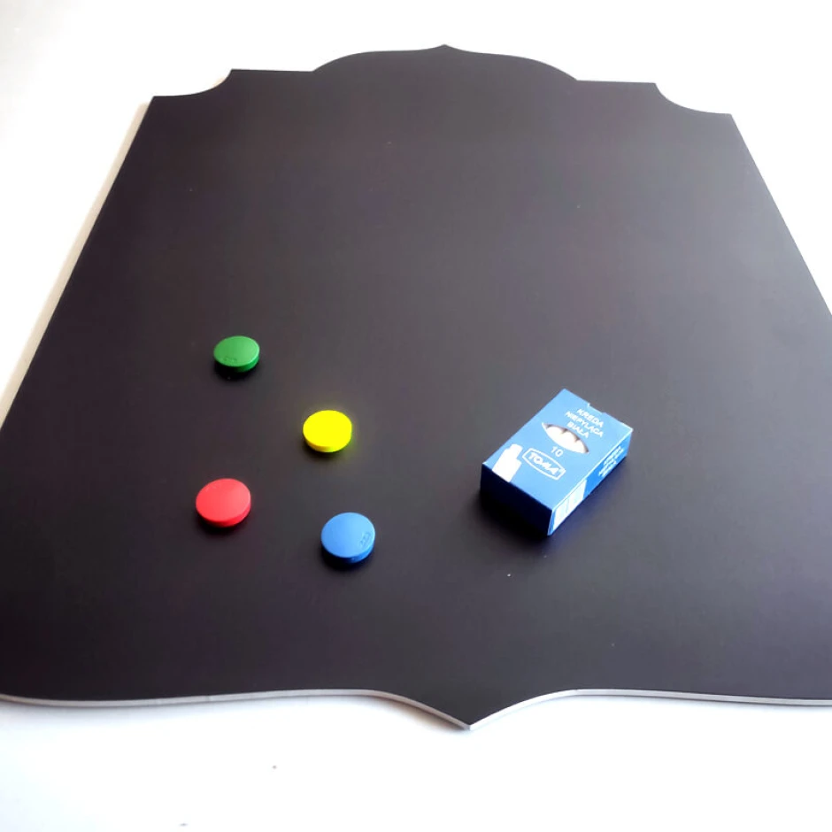 Chalkboard menu board for restaurants and bars, rectangular shape with rounded corners, design 130.