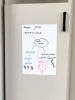 Adhesive dry-erase board for reusability - Perfect for kitchen decor. Light-colored walls.