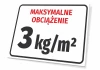 Maximum load sign with a weight entry field - Graphic design. Red text "MAXIMUM" on a white background.
