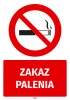 No Smoking Sticker - Graphic design. Red circle with a crossed-out cigarette and the text NO SMOKING.
