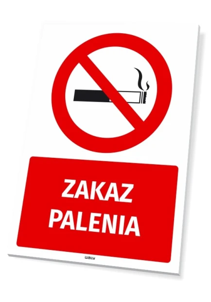No Smoking sign - wall plaque - Graphic design. Red circle with a crossed-out cigarette and "NO SMOKING" in white.