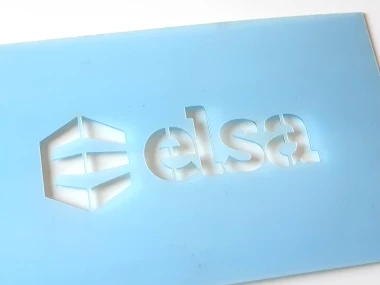Reusable individual painting stencil, 1 mm thick, 8 x 15 cm - Graphic design. Rectangular shape with cut-out.