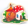 Magnetic dry-erase board shaped like a snail house and mushroom - Graphic design.