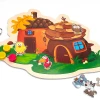 Magnetic dry-erase board shaped like an acorn house, featuring a graphic design. Perfect for creative spaces.