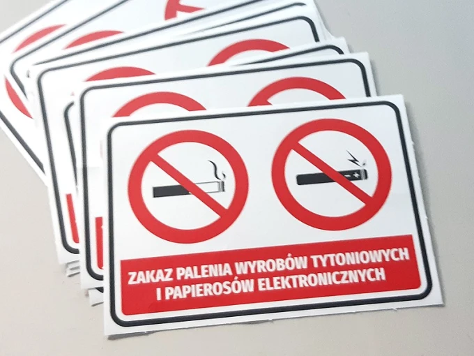 No Smoking Tobacco and E-Cigarettes Sticker N137 - Graphic Design with Two No Smoking Symbols