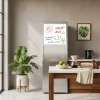 Stylish dry-erase sticker for the fridge, perfect for modern kitchens, allowing for creative notes.