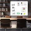 Magnetic dry-erase board - Office setup with light-colored walls and wooden bookshelves.