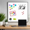 Custom dry-erase magnetic board in an aluminum frame - Office setup with light-colored walls, modern design.