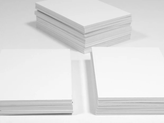 2mm white PVC sheet, custom size - Graphic pattern with simple rectangular shapes stacked.