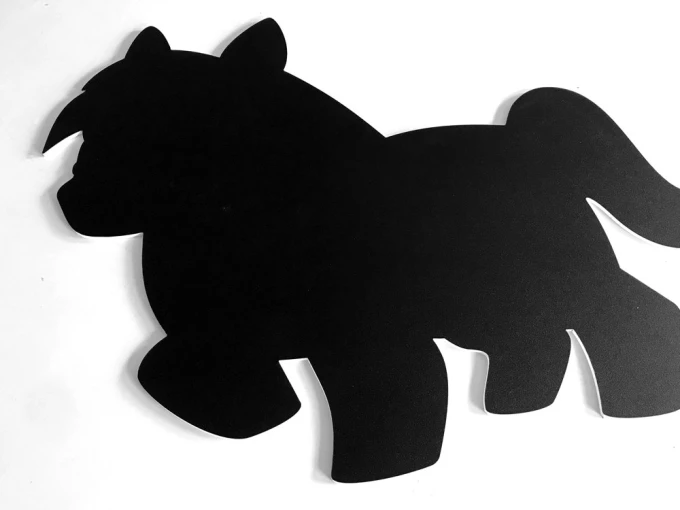 Chalkboard magnetic board for kids, Horse 267 - Graphic design with clear contours in black.