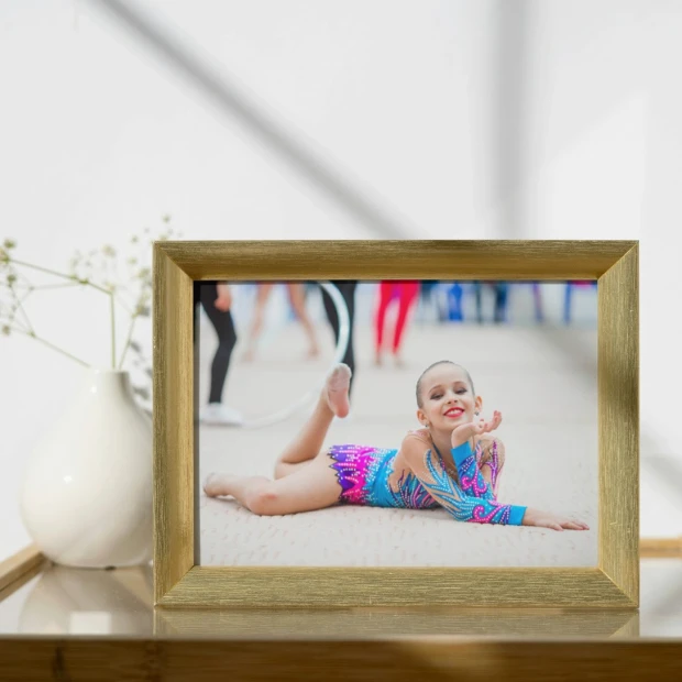 Photo poster 20x30 cm - Living room arrangement with light-colored walls and minimalist furniture.