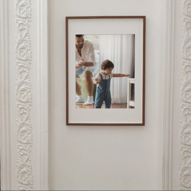 Photo poster 70x100 cm - Bright room arrangement with walls in shades of white and beige.