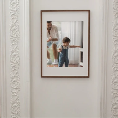 Photo poster 70x100 cm - Bright room arrangement with walls in shades of white and beige.