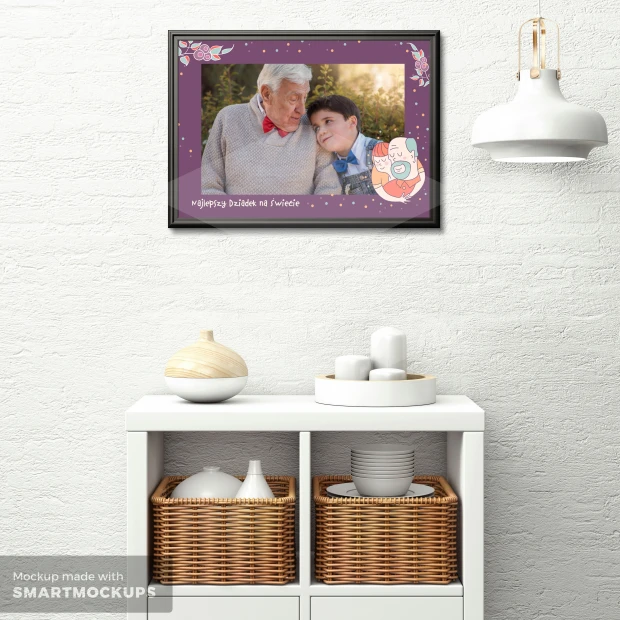 40x50 cm poster for special occasions - Living room arrangement with light-colored walls and minimalist furniture.