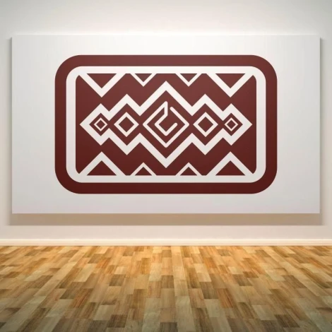 Mexican ethnic-style sticker, perfect for a modern living room with natural wood accents.