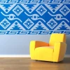 Mexican sticker 72 in an energetic blue shade, perfect for modern interiors, adds a vibrant touch.