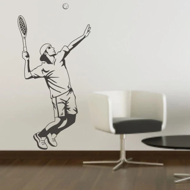 Stylish tennis sticker 1171, perfect for a modern living room, adding energy and a sporty touch.