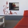 Elegant Japanese painting template 38, adding lightness and harmony to a modern living room with red accents.