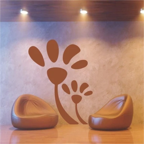 Stylish wallpaper in a warm brown shade adds a cozy and artistic touch to a modern living room.