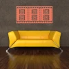 Mexican ethnic-style painting template 61, perfect for a modern living room with a yellow sofa.