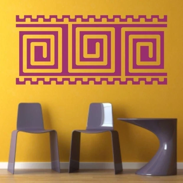 Mexican painting template 98 in vibrant colors, perfect for a modern living room or creative space.