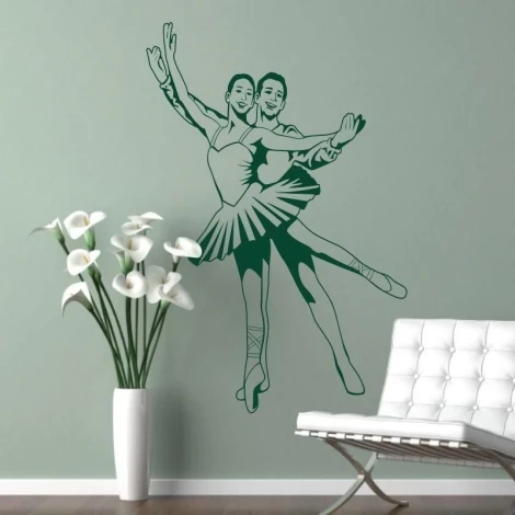 Dancer painting template 1173 - Living room arrangement with light walls and modern minimalist furniture.