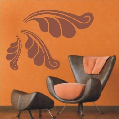 Klasik 016 sticker in warm browns, perfect for a modern living room, adds elegance to your interior.